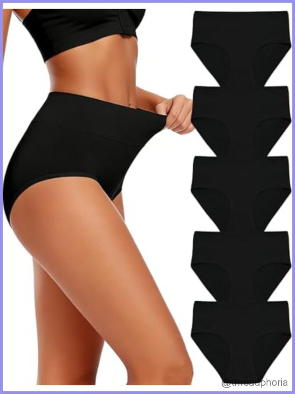 Women's Cotton High Waisted Full Coverage Briefs Multi-Pack Soft